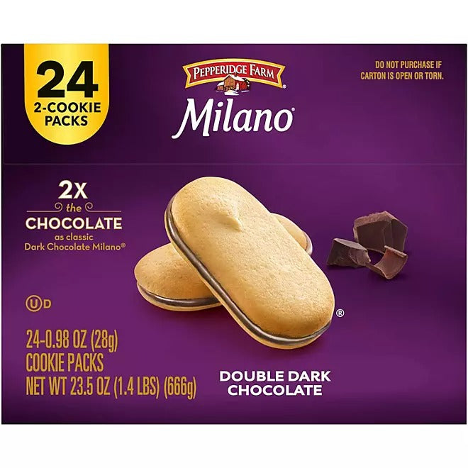 Milano Double Dark Chocolate Cookie 24pack