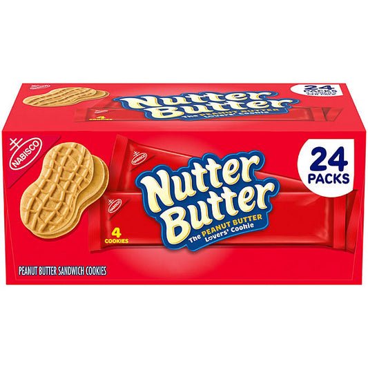 Nutter Butter Peanut Butter Sandwich Cookies 24 value pack